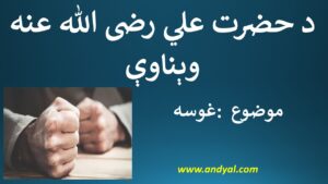 د حضرت علي کرم الله وجهه وېناوې – موضوع : غوسه