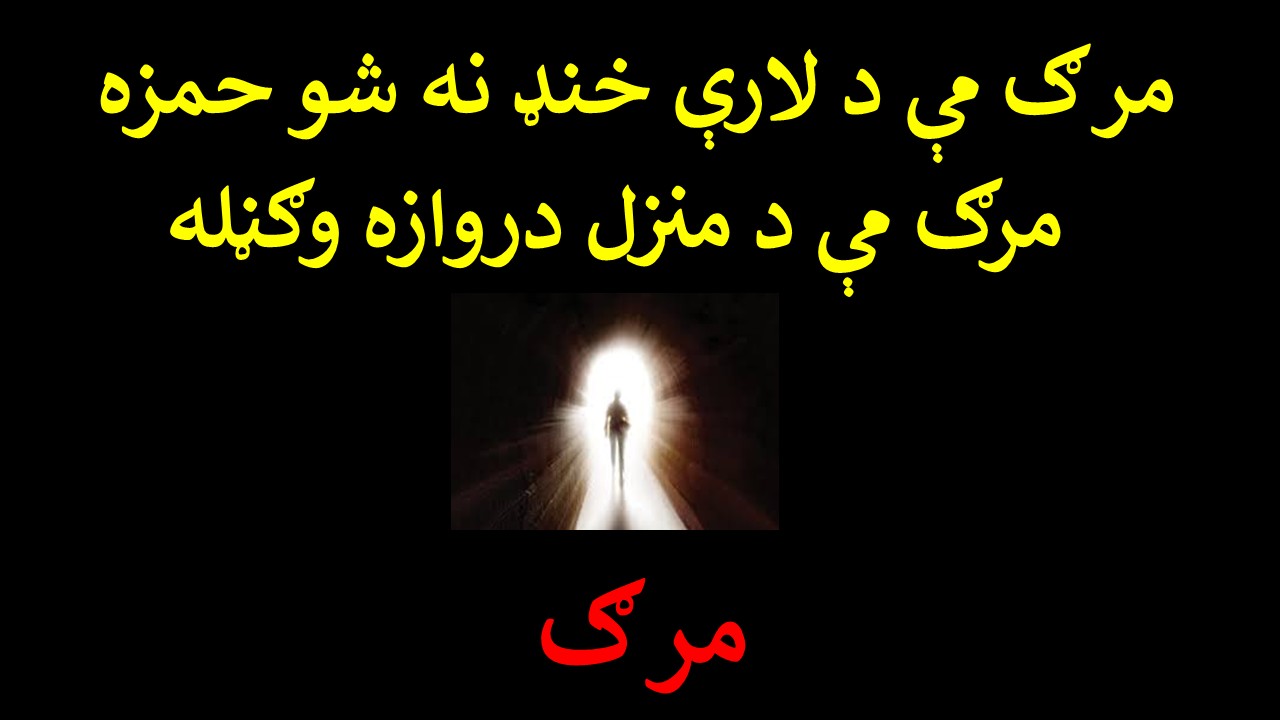 مرګ مې د لارې خنډ نه شو حمزه  – مرګ مې د منزل دروازه وګڼله